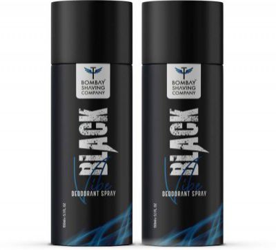 BOMBAY SHAVING COMPANY Black Vibe 150ml x 2 Combo Deodorant Spray - For Men  (300 ml, Pack of 2)