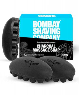 Bombay Shaving Company Charcoal Massage Soap100g | Pack of 3