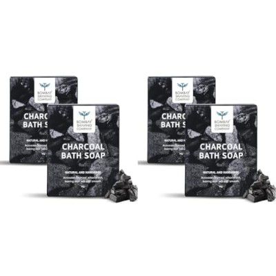 Bombay shaving company Charcoal Soap for Men | Deep Clean and Anti-pollution Effect | 70G Pack of 4