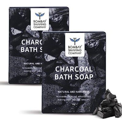 Bombay shaving company Charcoal Soap | Deep Clean and Anti-pollution Effect | 70G ( Pack of 2)