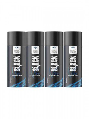 Bombay Shaving Company Men Set of 4 Black Vibe Odour Control Deodorant Spray - 150ml each