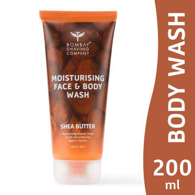 Bombay Shaving Company Moisturising Face & Body Wash with gentle, rich and healing Shea Butter for Dry Skin - 200 ml