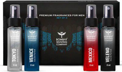 BOMBAY SHAVING COMPANY Premium Perfume Gift Set 4 x 8 ml| Long Lasting Fragrance Eau de Parfum - 32 ml (For Men)