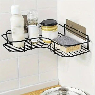 Boniry Bathroom Organiser without Drill Bathroom Corner Shelf Adhesive Stand for Corner Rack for Bathroom