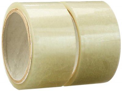 BonKaso 48MM BOPP Transparent Packaging Tape, 48MMx 50M (Pack of 2)