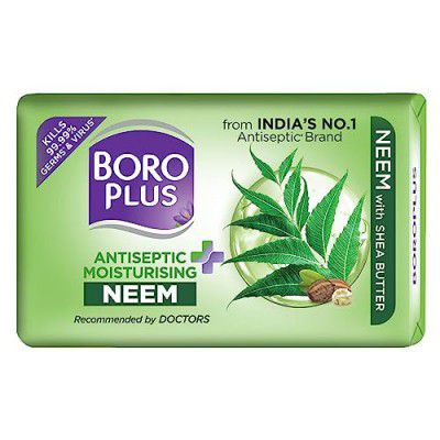 BoroPlus Antiseptic And Moisturising Bathing Neem Soap, 125G (Pack Of 4)