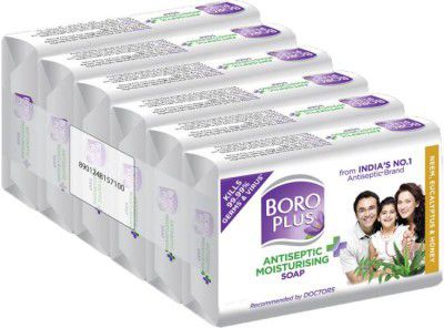 BOROPLUS Antiseptic + Moisturising Soap - Neem, Eucalyptus & Honey (Pack of 8 x 125 g)