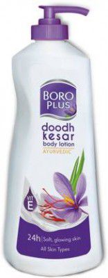 BOROPLUS Doodh Kesar Body Lotion|24H moisturisation|100% Ayurvedic|Glowing Skin  (400 ml)