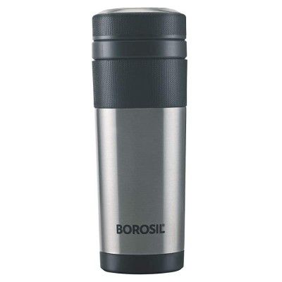 Borosil - Vacuum Insulated Hydra Travelmate Tea & Coffee Stainless Steel Travel Mug - Spill Proof - hot and Cold