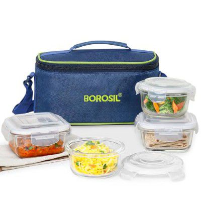 Borosil Klip n Store Universal Lunchbox | Set of 4