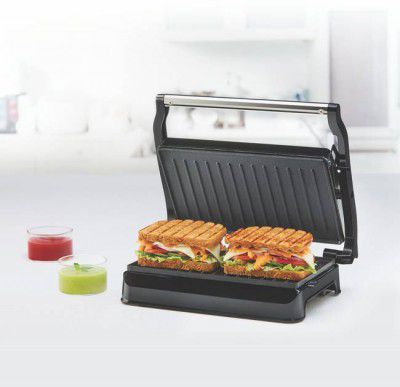 BOROSIL Meta Prime Grill Sandwich Maker Grill  (Silver, Black)