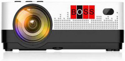 BOSS S13 4000 Lumens Multimedia Projector Support Mobile/WIFI/HDMI/AV Input/USB (4000 lm / Remote Controller) Portable Projector  (White)