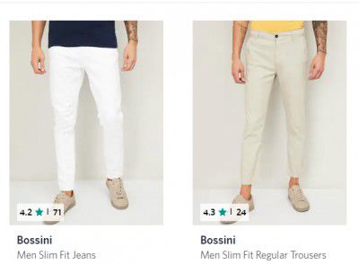 Bossini clothing at ₹1