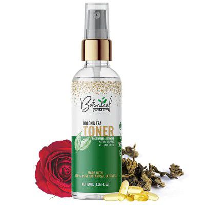 BotanicalNatura Oolong Tea Toner with Rose Water & Vitamin E For Skin Brightening, Pore Minimizing & Tightening For All Skin Types - 120ML