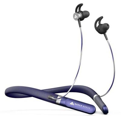 Boult Audio FCharge Bluetooth Earphones with 40H Playtime Zen ENC Mic Dual Device Connectivity Type C Fast Charging 14.2mm Bass Driver Made in India IPX5 Silicon Neckband Blue Dealsmagnet