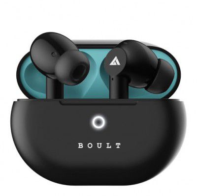 Boult Audio K40 True Wireless in Ear Earbuds with 48H Playtime, Clear Calling 4 Mics, 45ms Low Latency Gaming, Premium Grip, 13mm Bass Drivers, Type-C Fast Charging, BTv 5.3 Ear Buds TWS (Electric,bla