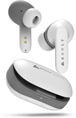 Boult Audio Y1 with Zen ENC Mic, 40Hrs Playtime, Fast Charging, Pro+ Calling, IPX5, BTv 5.3 Bluetooth Headset  (White, True Wireless)