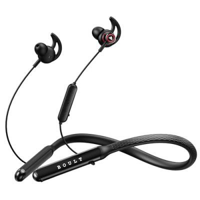 Boult Curve Max with 100H Playtime, Dual Device Connectivity, Low Latency Gaming, Clear Calling ENC Mic, Made in India Bluetooth Earphones, IPX5 Neckband, 13mm Bass Drivers Neckband Earphones (black)