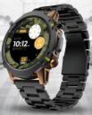 Boult Sterling Pro 1.43 AMOLED, Stainless Steel Metallic Body, BT Calling, Rugged Smartwatch  (Black Strap, Free Size)