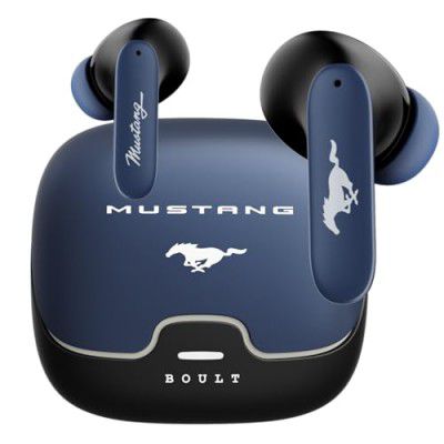 Boult x Mustang Derby Truly Wireless in Ear Earbuds with 100H Playtime, Built-in App Support, Dual Device Pairing, Quad Mic ENC, 45ms Low Latency, IPX5 ear buds TWS Bluetooth 5.4