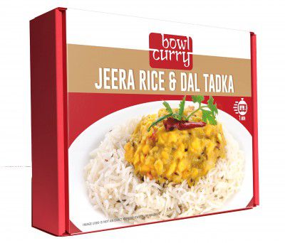 Bowl Curry Jeera Rice & Dal Tadaka | Ready to Eat | 300gm Serve 1 | Instant Meal Kit | Made with Authentic Mix Spices | No Preservatives, Colours or Artificial Flavours?