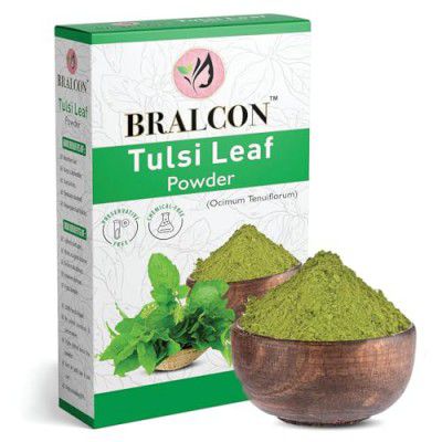 BRALCON Organic Tulsi Leaf Powder-100g | 100% Natural Tulsi Leaf Powder |Ocimum Sanctum|For Health, Skin & Hair |Basil Leaves powder | Detoxifying, Cleansing Agent