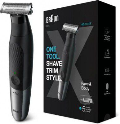 Braun Series XT5 Beard Trimmer, Shaver and Electric Razor for Men, XT5100 Trimmer 45 min Runtime