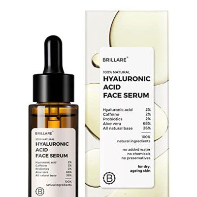 Brillare 2% Hyaluronic Acid Serum | Anti-ageing & Fine Lines | Intense Hydration | 100% Natural Face Serum