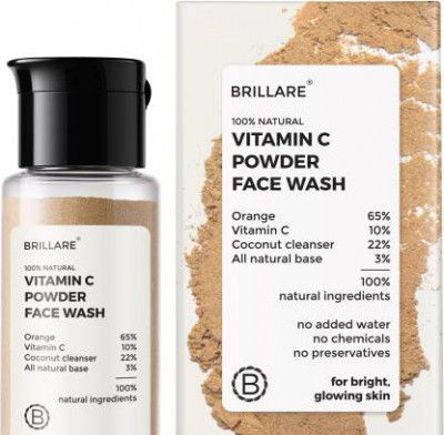 Brillare Vitamin C, Reduce Pigmentation,Orange powder for Skin Brightening Face Wash  (15 g)