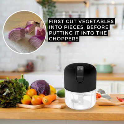 BRION by Kreme Electric Vegetable & Fruit Chopper  (Electric Chopper With Blade, USB cable for charging)