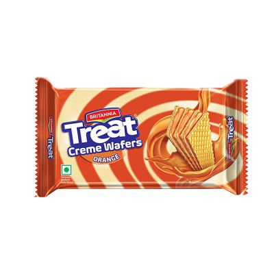 Britannia Treat Creme Wafers- Orange, 60g