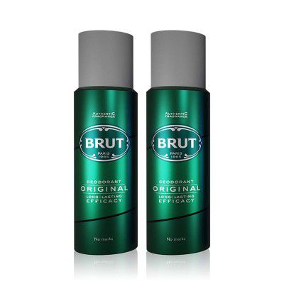 Brut Deodorant Spray for Men | Fresh & Authentic Fragrance | Long Lasting Deo, 2x200 ml