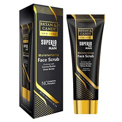 Bryan & Candy Superio Man Moisturizing Face Scrub Enriched with Cocoa Butter, Shea Butter & Organic Aloe Vera (50 ml)