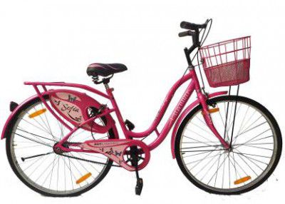 BSA LadyBird Sofia Girls Road Racing 26T Bicycle Basket Pink Cycle 26 T Girls Cycle/Womens Cycle 