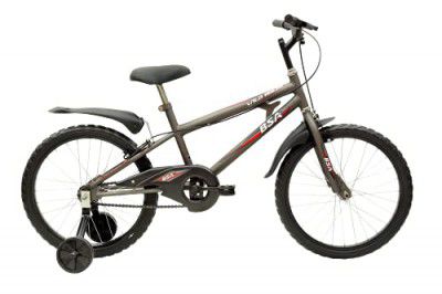 BSA Wild Rock 16T Kids Cycle - Trooper Grey, 10 Inch Steel Frame for Boys