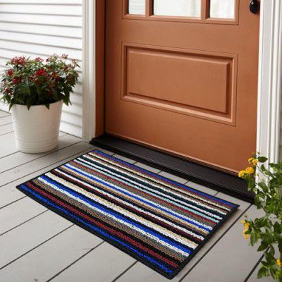 BSB HOME Kingstone Soft Microfiber Tufted Antiskid Doormat for Room | Office | Entrance - Set of 3 | Multicolour