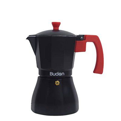 Budan Classic Stovetop Moka Pot Espresso Maker, Italian Style Percolator Coffee Maker, Durable and Premium Grade Aluminium Build, 240 ML