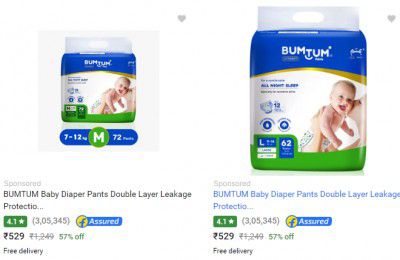 Bumtum Baby Diapers Upto 64% Off