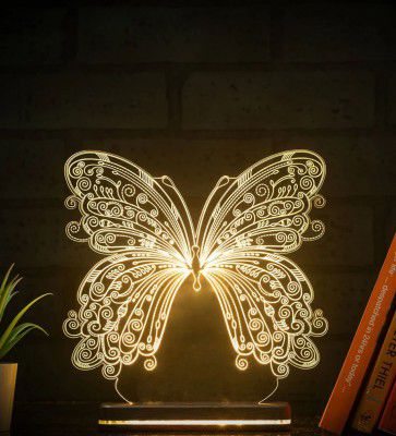 LIT Lamps Butterfly ABS Plastic Table LED Light Showpiece