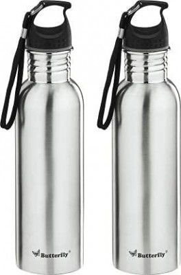 Butterfly ECO Stainless Steel water Bottle (Pack of 2) - 750 ML