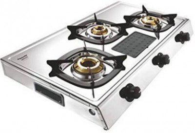 Butterfly Matchless 3 Burner SS Gas stove Stainless Steel 