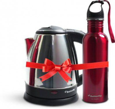 Butterfly Rapid Kettle 1.5 Litre + Eco 750 Ml Water Bottle