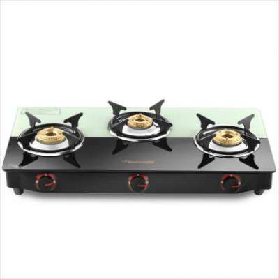 Butterfly Rapid Plus Glass Manual Gas Stove (3 Burners)