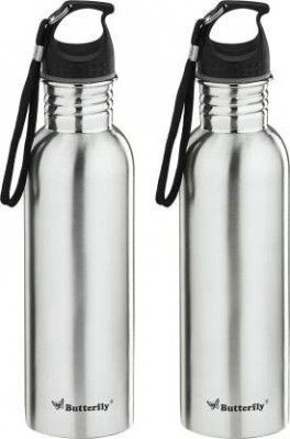 Butterfly W5020I00000 Stainless Steel Water Bottle, 750ml, Pack of 2