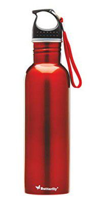 Butterfly W5021A00000 Stainless Steel Water Bottle, 750ml, 1 Piece, Red