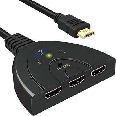 C & E 3 Port HDMI 4 K 1.4V Version Switch Splitter with Pigtail Cable for Xbox One, PS3, 4, TV