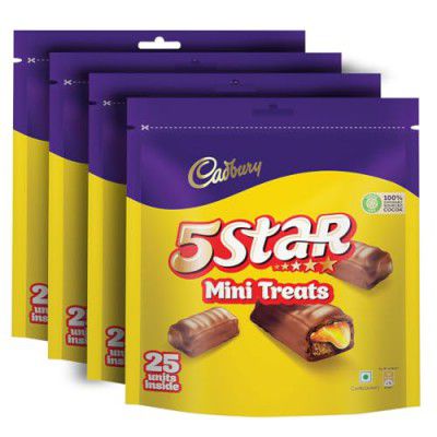 Cadbury 5 Star Home Treats Chocolate Bars, 252.5 g (Pack of 4)