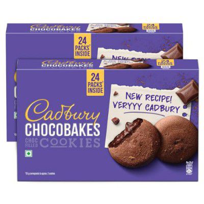 Cadbury Chocobakes ChocFilled Cookies, 300 g (Pack of 2)