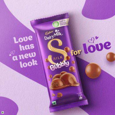 Cadbury Dairy Milk Silk Bubbly Chocolate Bars (120g)