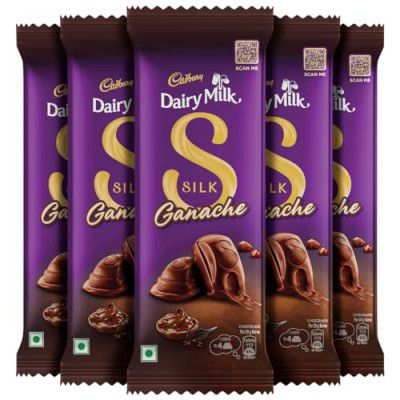 Cadbury Dairy Milk Silk Ganache Chocolate Bar, 58 gram (Pack of 5)